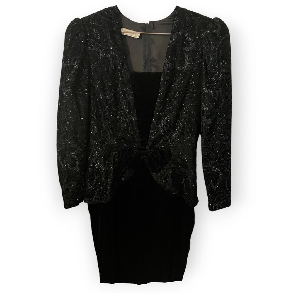 Vintage Scott McClintock Velvet Sparkle One Piece dress